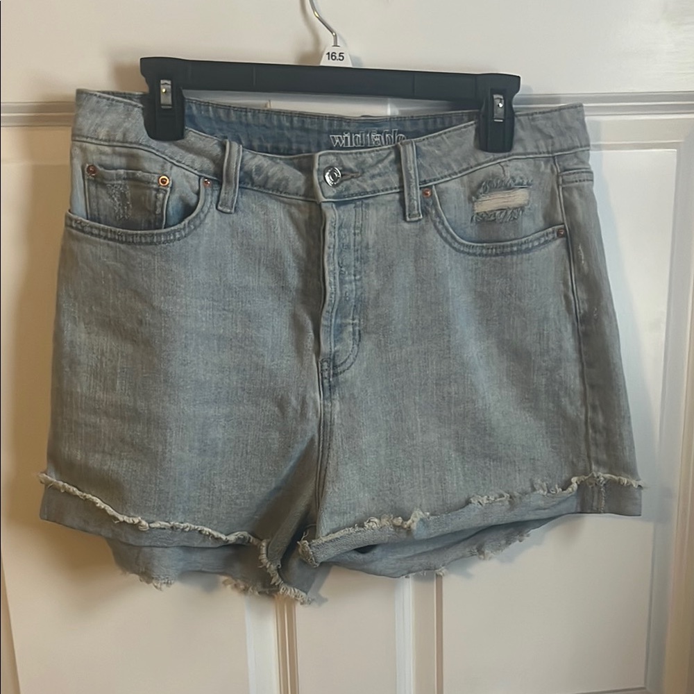 Wild Fable Gray Jean Shorts Distressed Style
